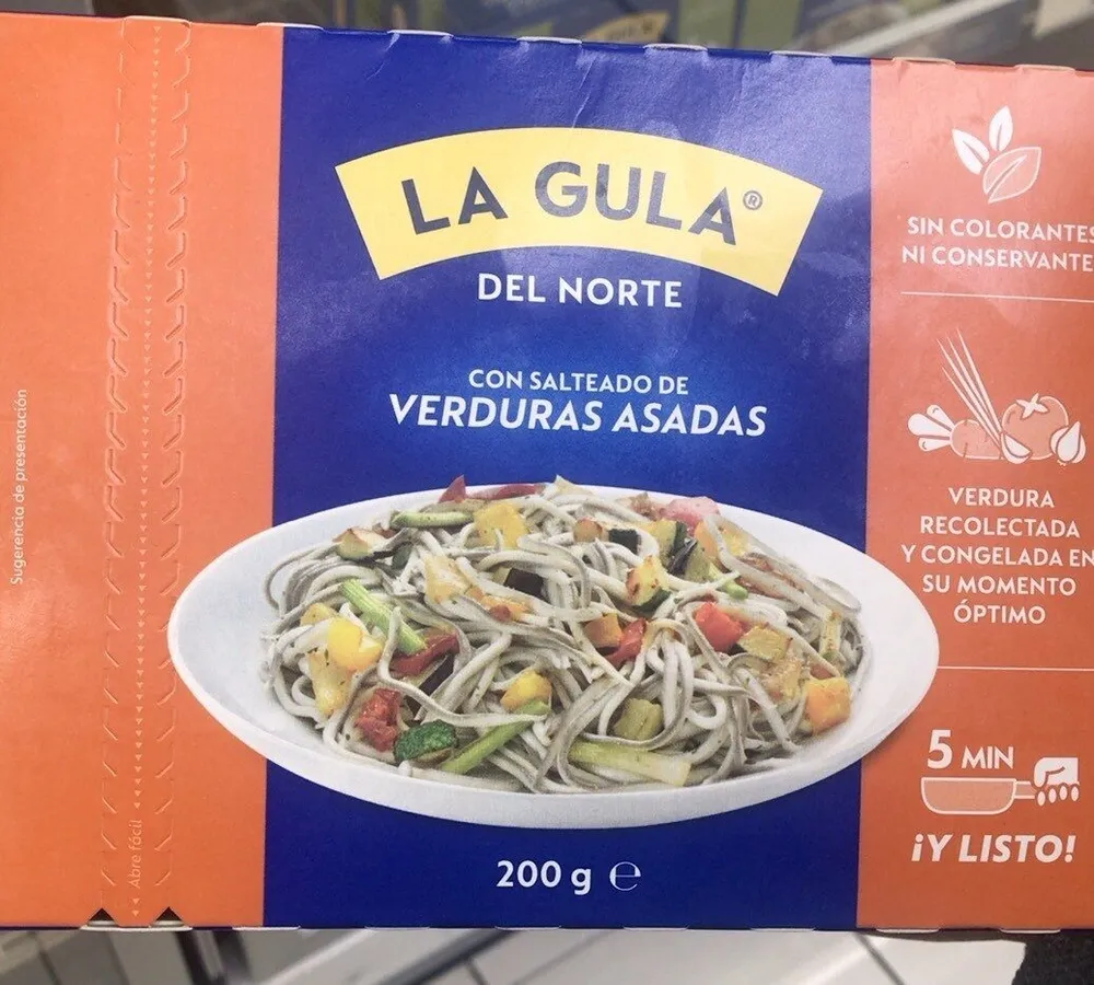 La gula del norte con verduras asadas