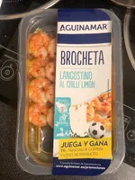 Brocheta langostino al chilli limón