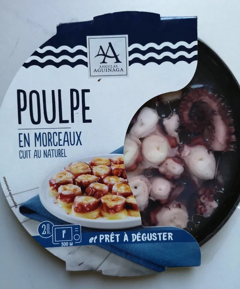 Poulpe En Morceaux cuit au naturel