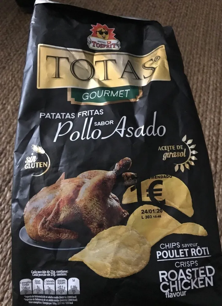 Patatas fritas sabor pollo asado