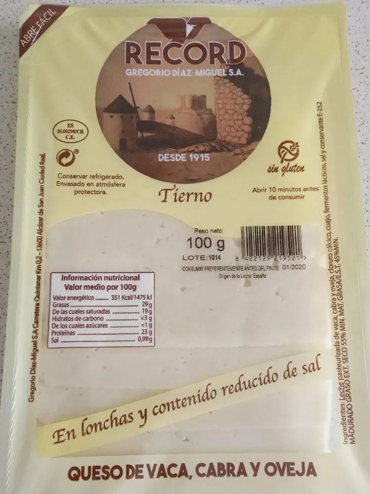 Queso tierno vaca, cabra, oveja
