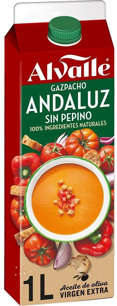Gazpacho andaluz de hortalizas frescas