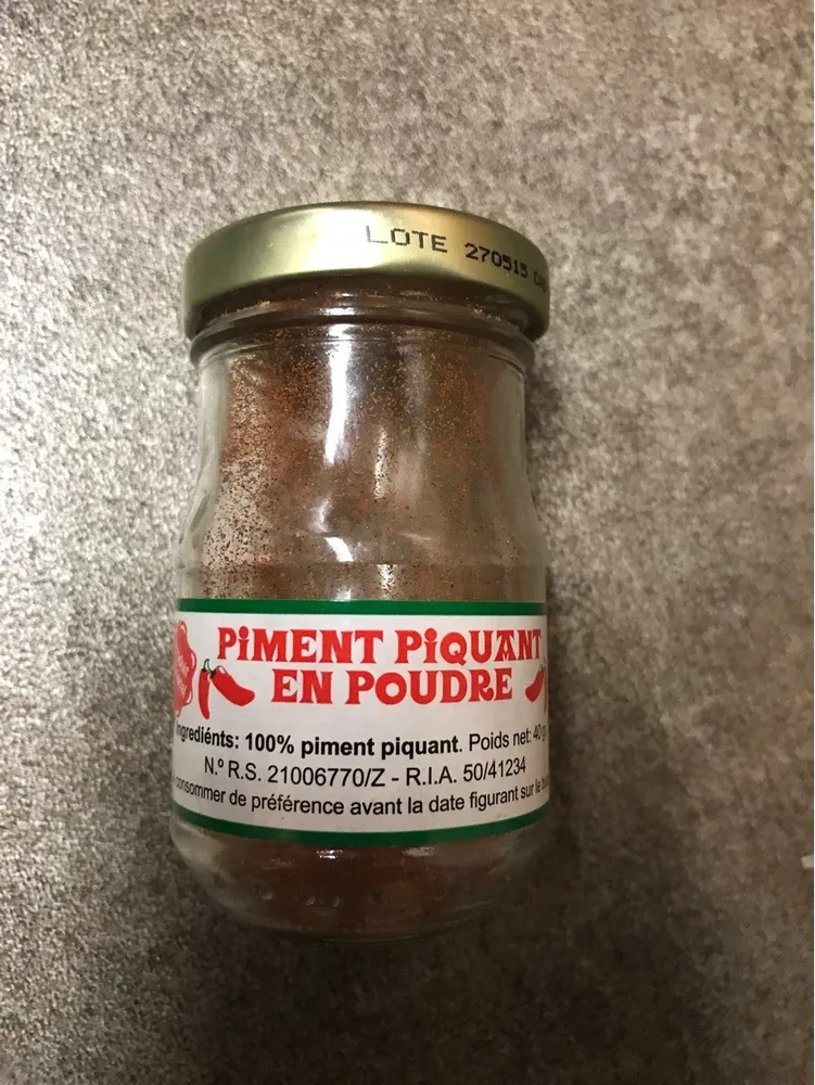 Piment piquant en poudre