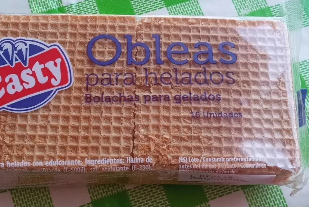 Obleas para helados