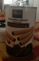 Barquillos rellenos crema de avellana