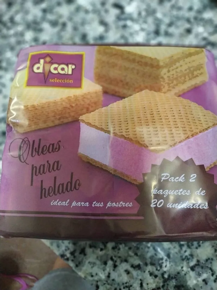 Obleas para helado