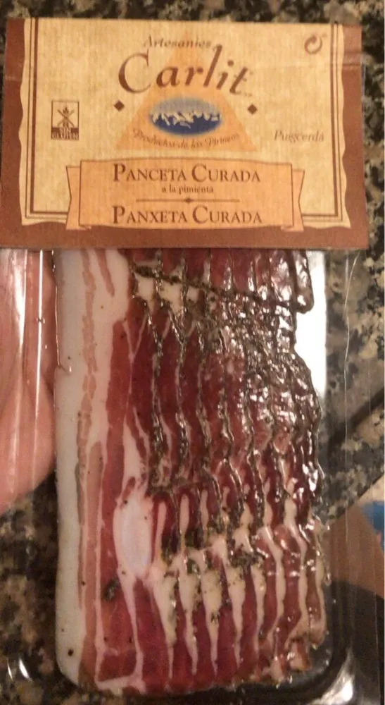 Panceta curada a la pimienta