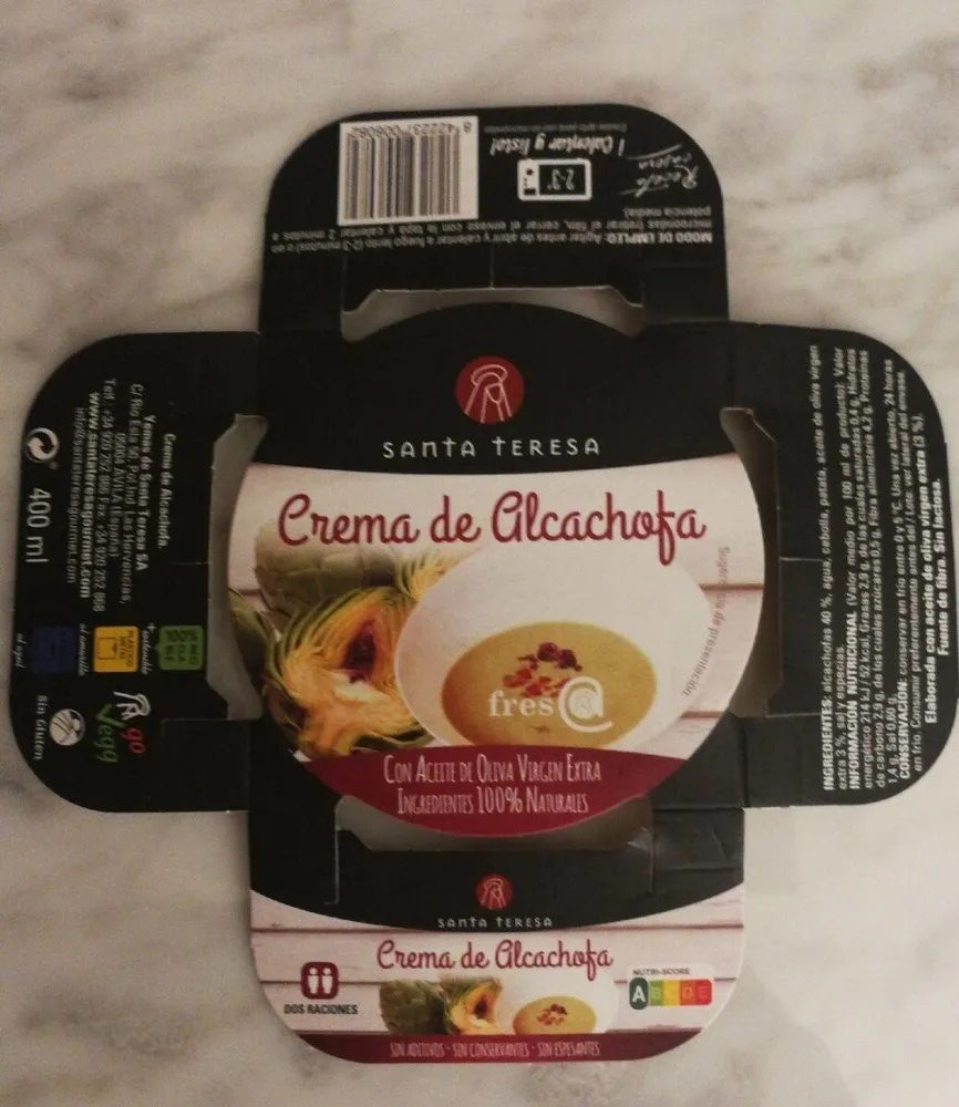 Crema de alcachofa