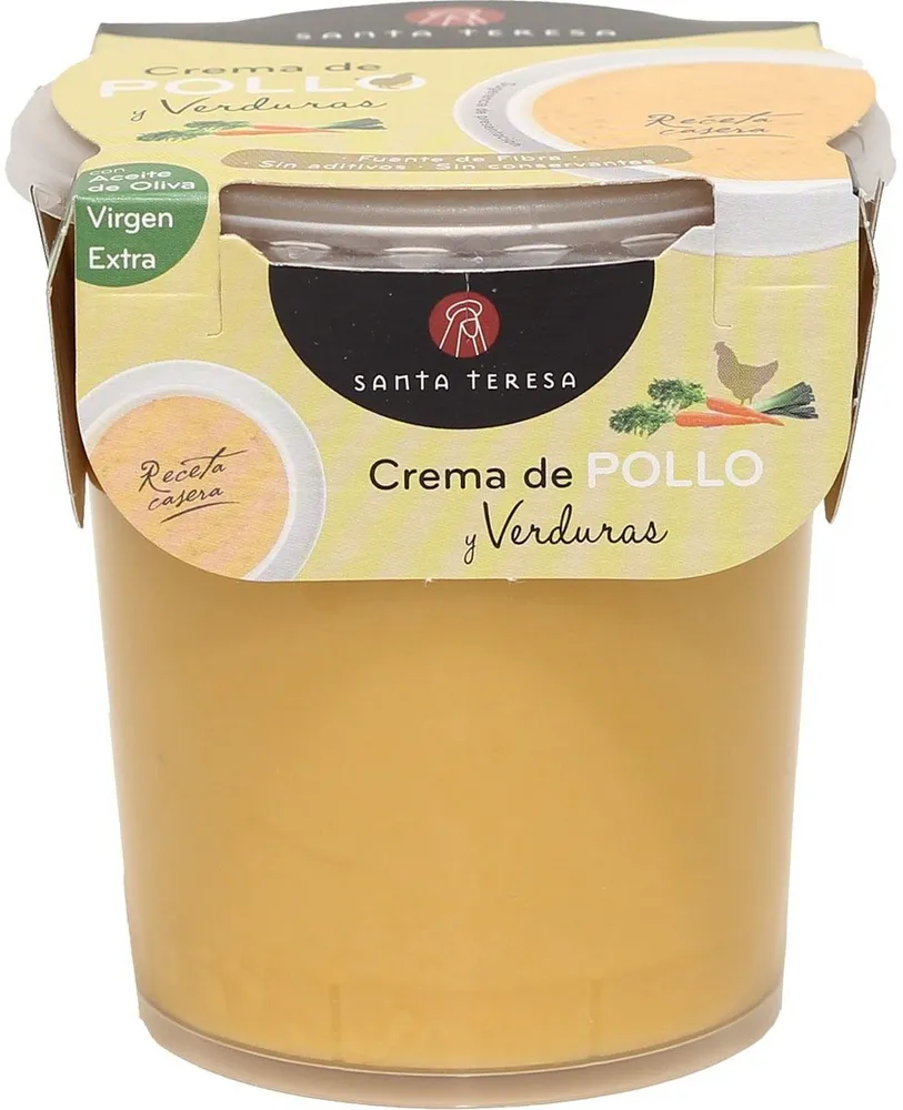 Crema de verduras y pollo