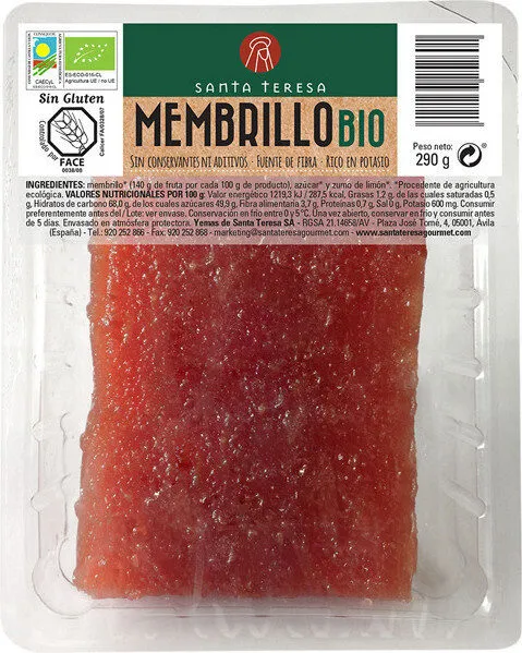 Membrillo sin gluten ecológico