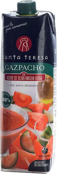 Gazpacho con tomate rama con aceite de oliva