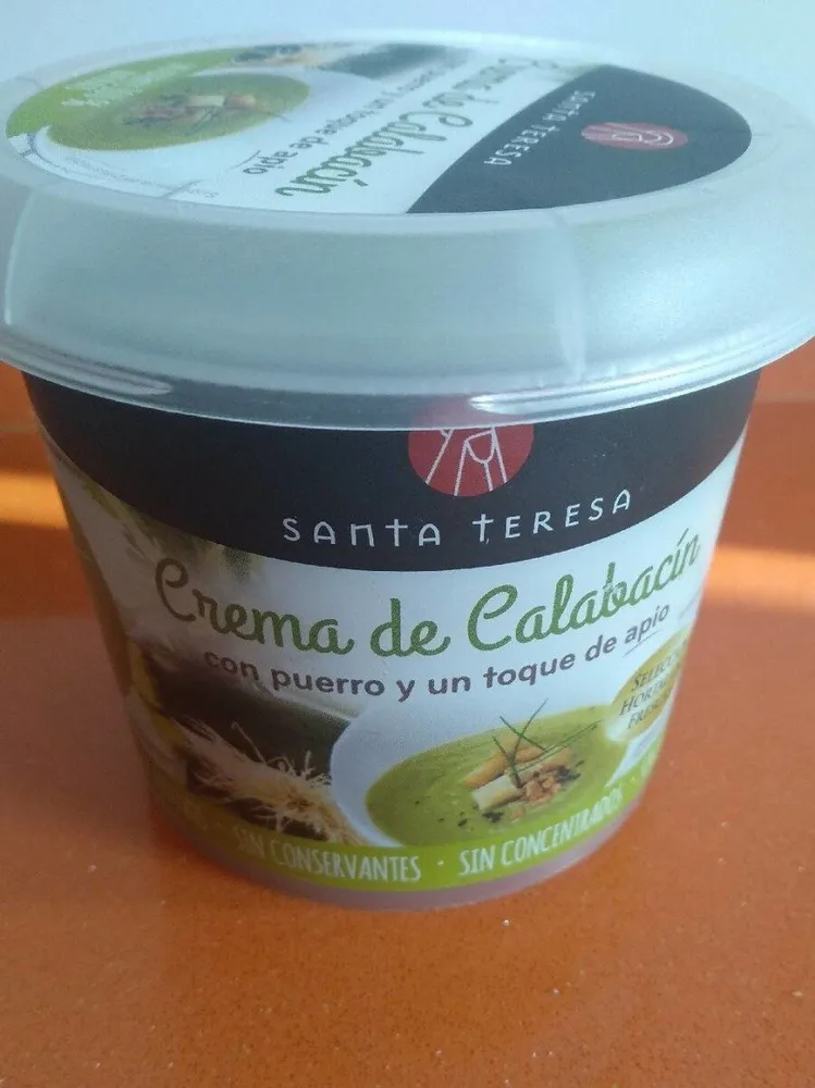 Crema de calabacín con puerro y un toque de apio envase 280 g