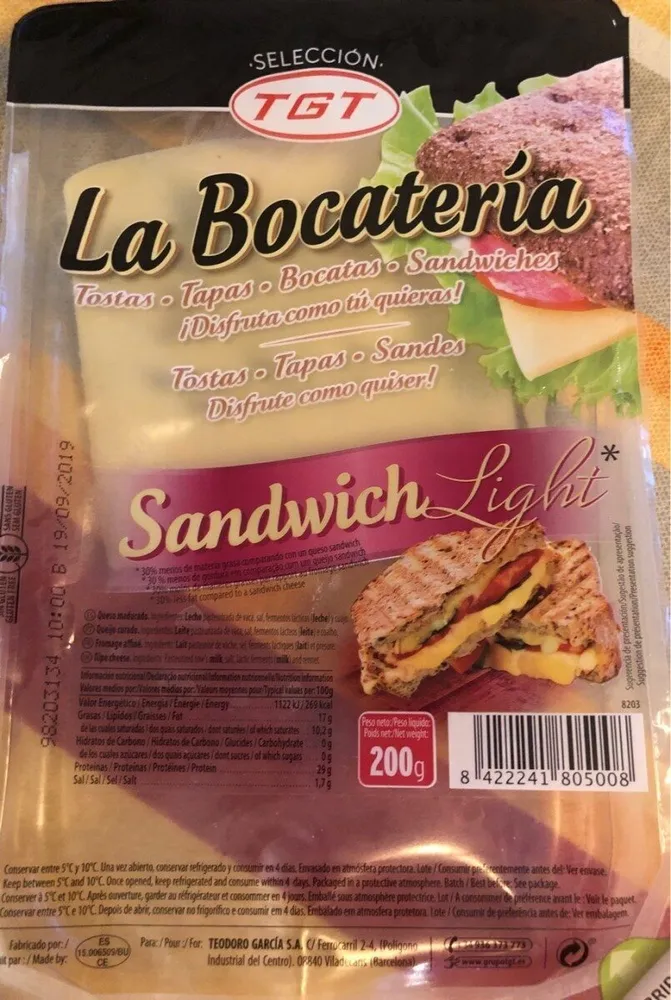 Queso sandwich light