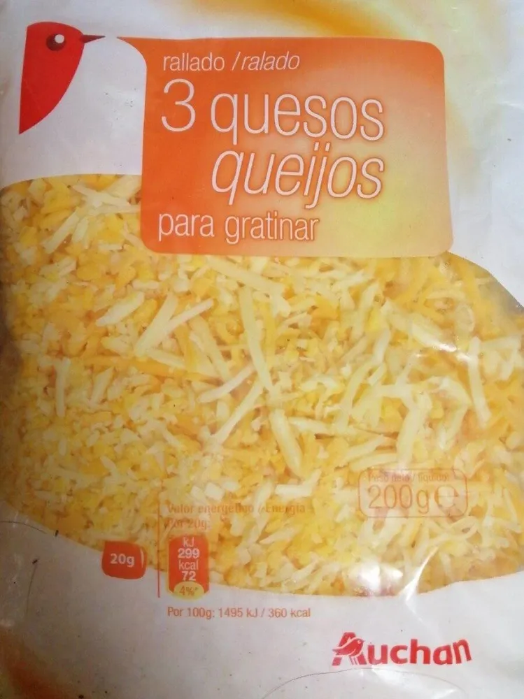 3 quesos rallado