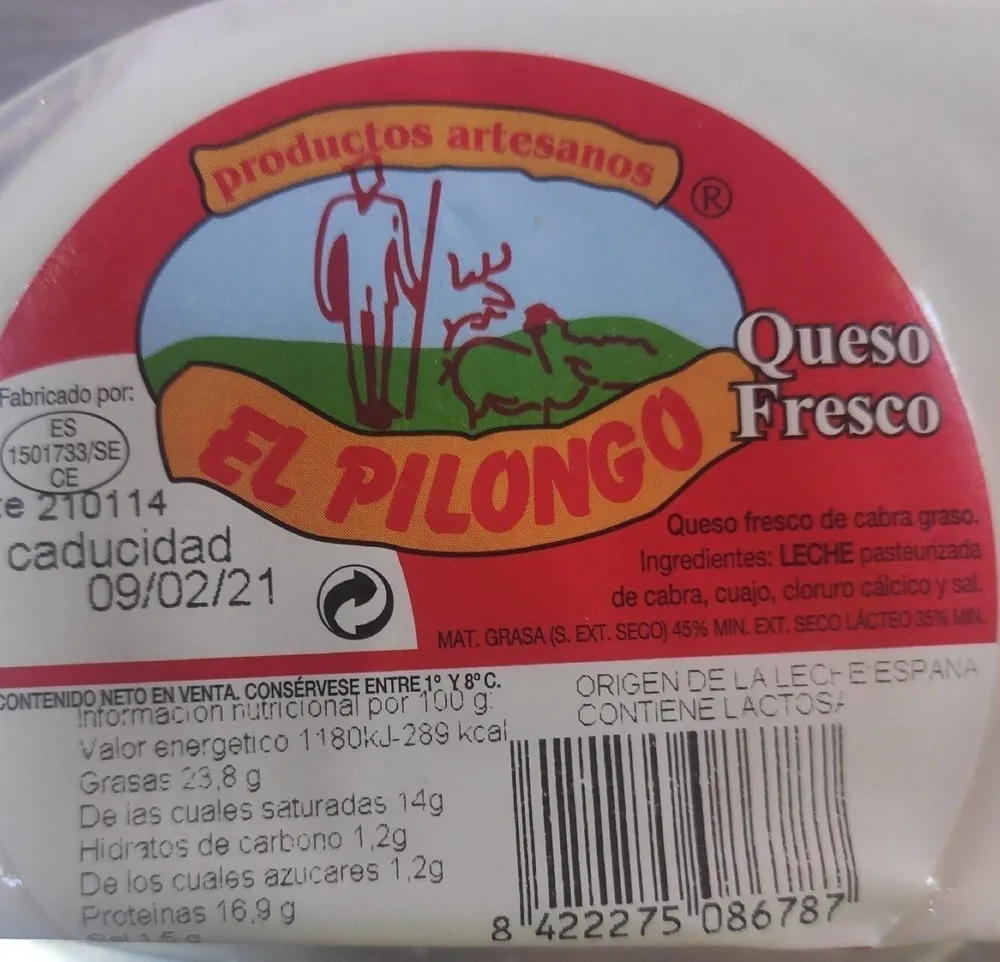 Queso fresco el pilongo