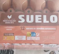 Huevos de gallina criadas en el suelo