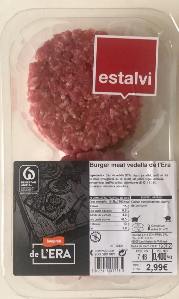 Bueger meat vedella de l’Era