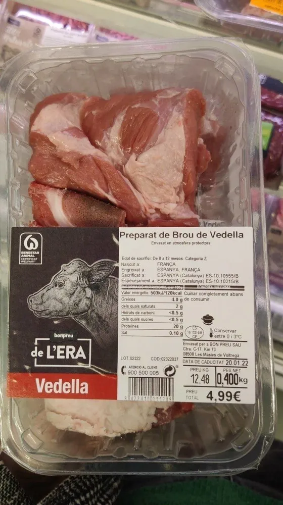 Preparat de brou de vedella