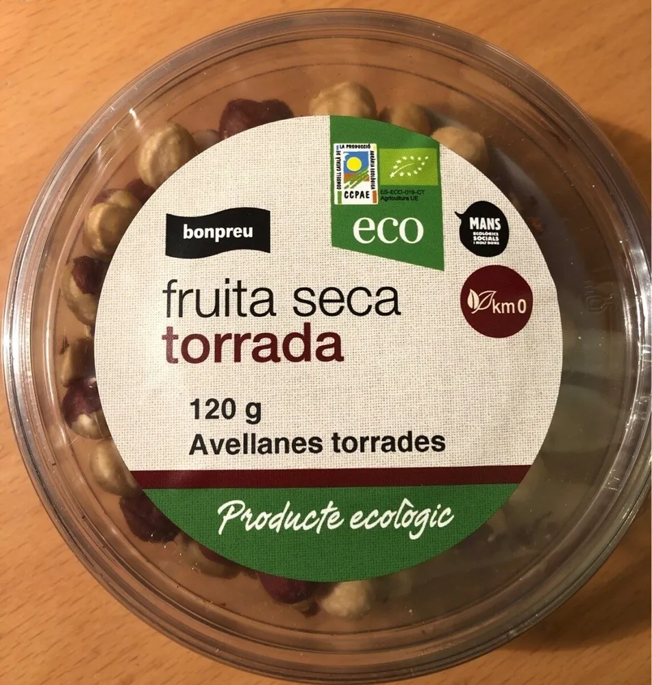 Fruita seca torrada avellanes torrades