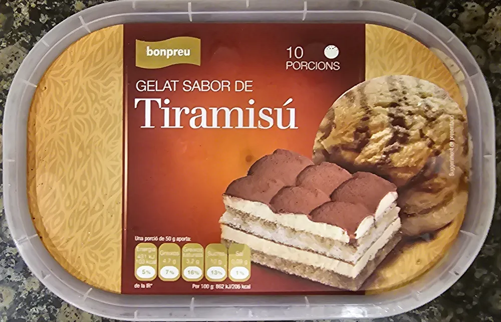 Gelat Sabor de Tiramisú