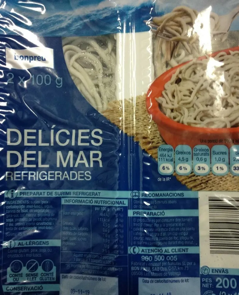 Delícies del mar refrigerades