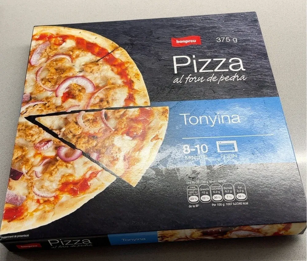 Pizza al forn de pedra Tonyina