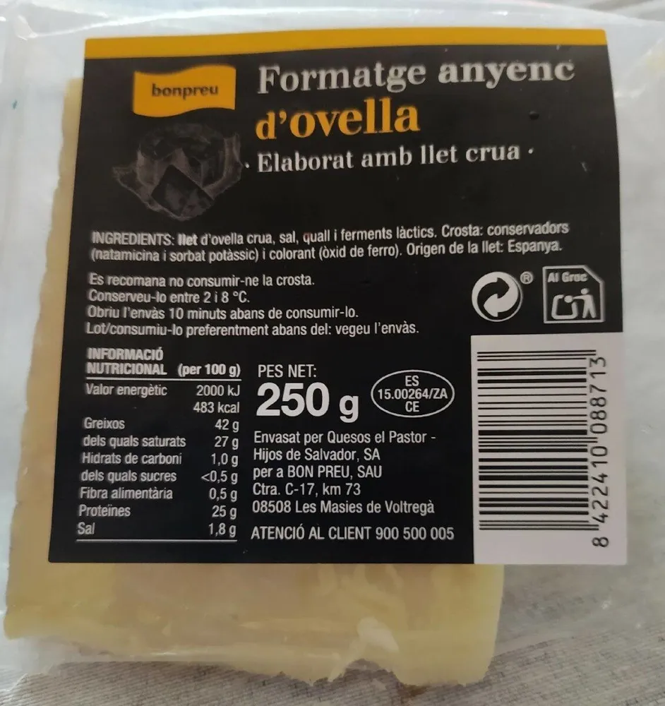 Formatge anyene d'ovella