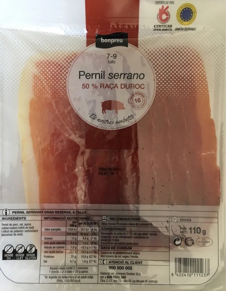 Pernil serrano