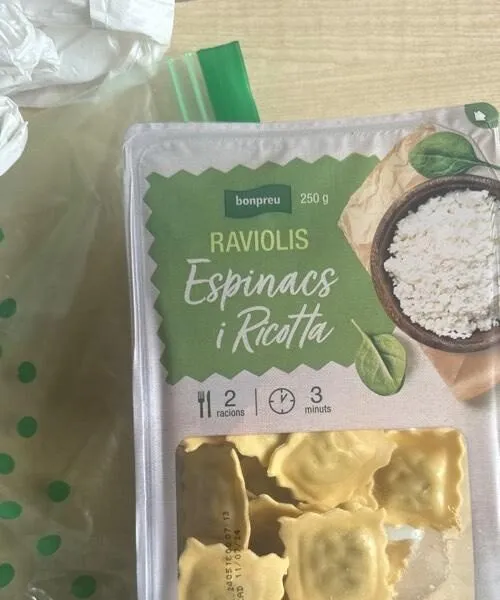 Raviolis d’espinacs i ricotta