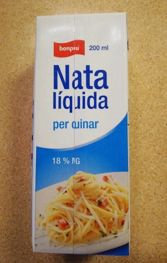 Nata líquida per cuinar
