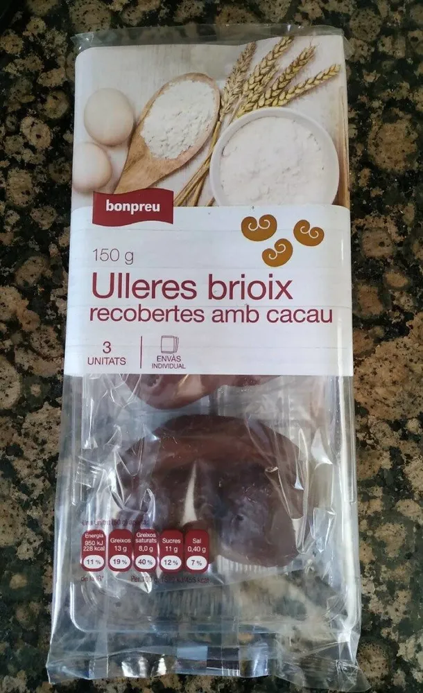 Ulleres brioix recobertes amb cacau