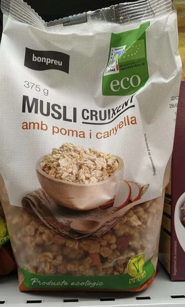 Muesli cruixent amb poma i canyella
