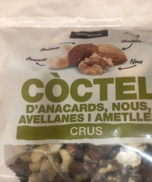Còctel d'anacards, nous, avellanes i ametlles crus