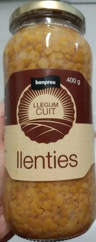 Legumbre cocida (lentejas)