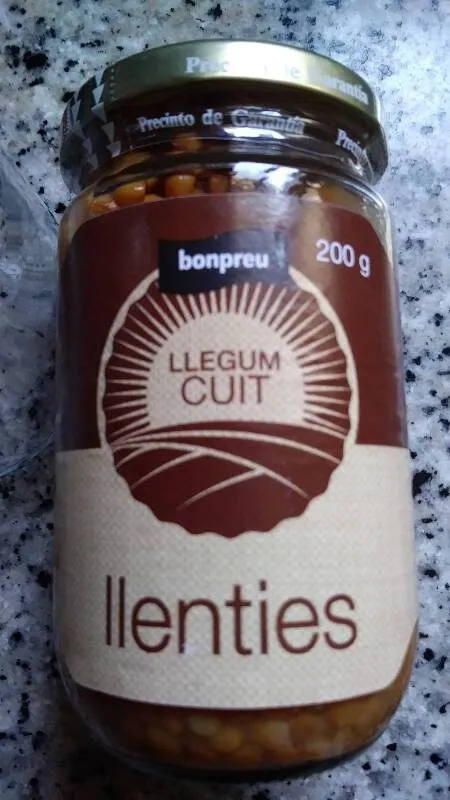 Legumbre cocida (lentejas)