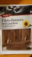 Filets d'anxova del Cantàbric en oli de gira-sol