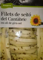 Filets de seitó del Cantàbric en oli de gira-sol