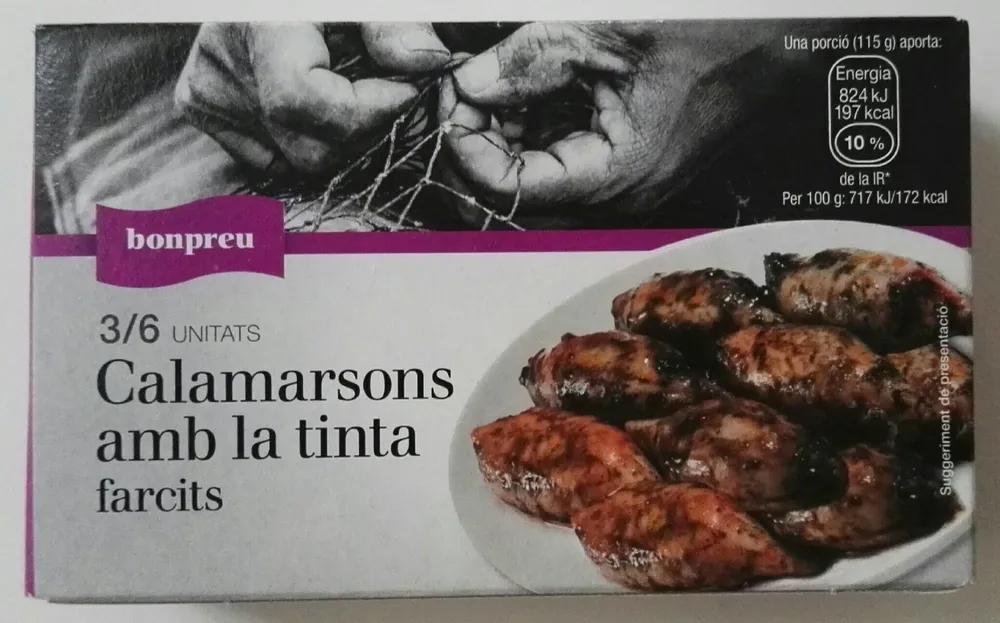 Calamarsons amb tinta farcits