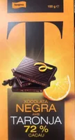 Xocolata negra amb taronja 72% cacau