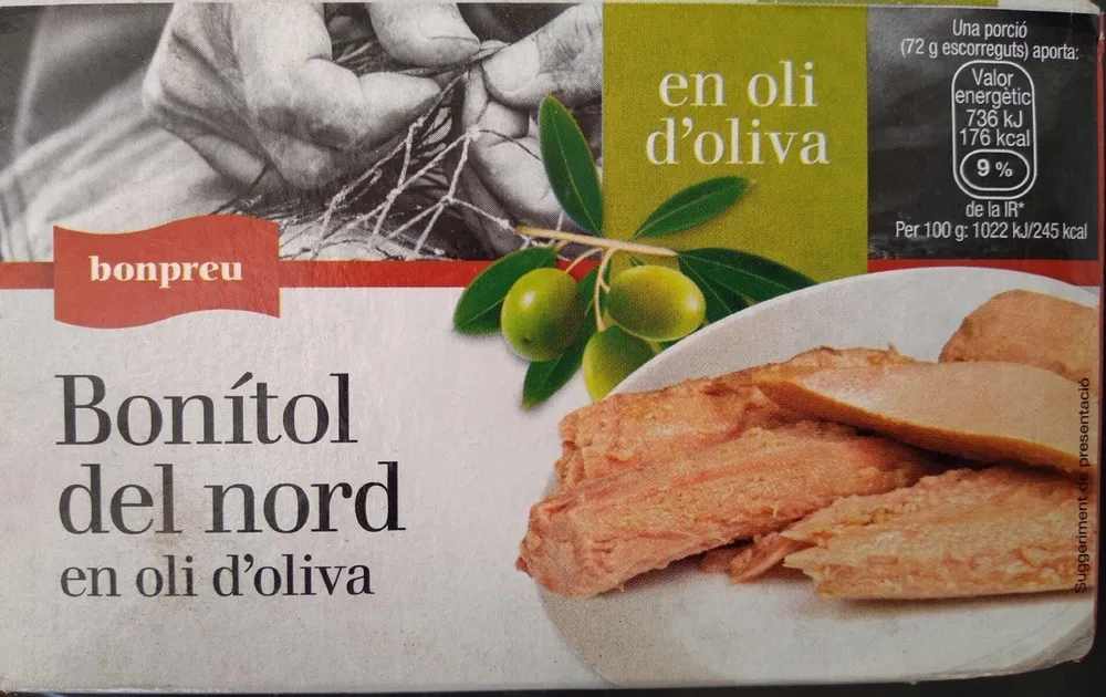 Bonítol del nord oli oliva