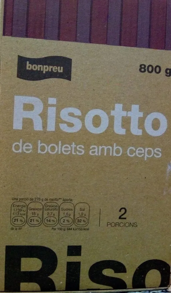 Risotto de bolets