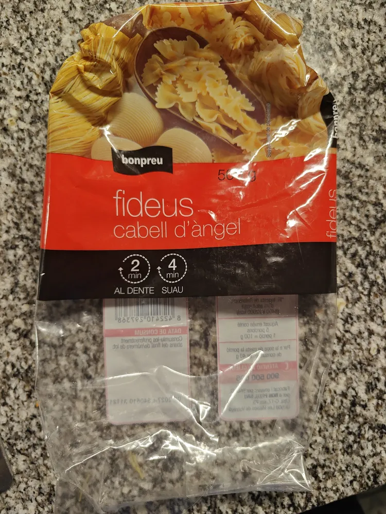 Fideos cabello de Ángel