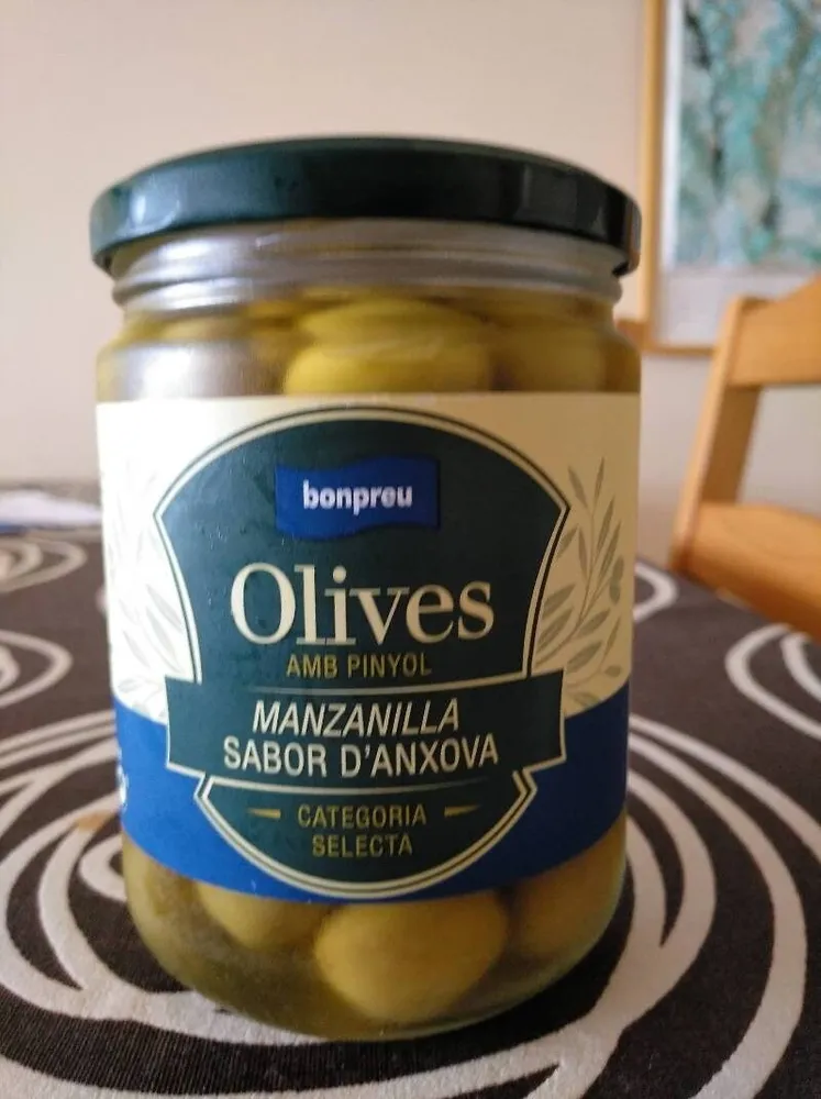 Olivas manzanilla sabor d'anchoa
