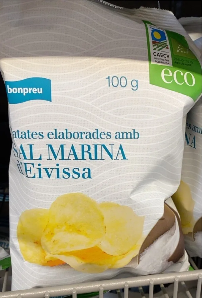 Patatas con sal marina de Ibiza