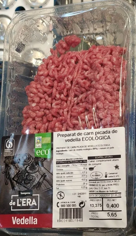 Preparado de carne picada