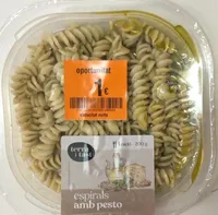 Espirales con pesto