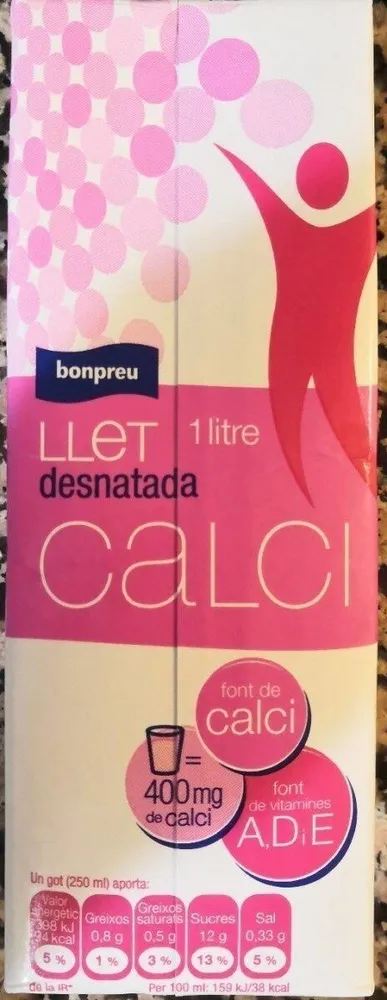 Leche desatada calcio