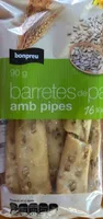 Barretes de pa amb pipes