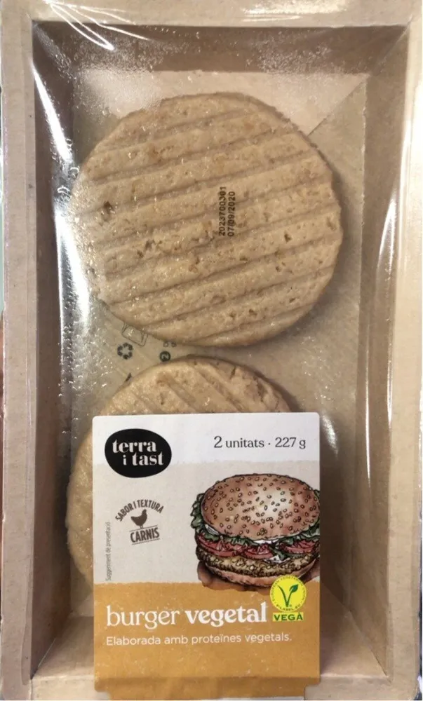Burger vegetal tipus pollastre