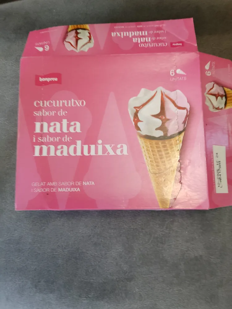 Cucurutxo sabor de nata i sabor de maduixa
